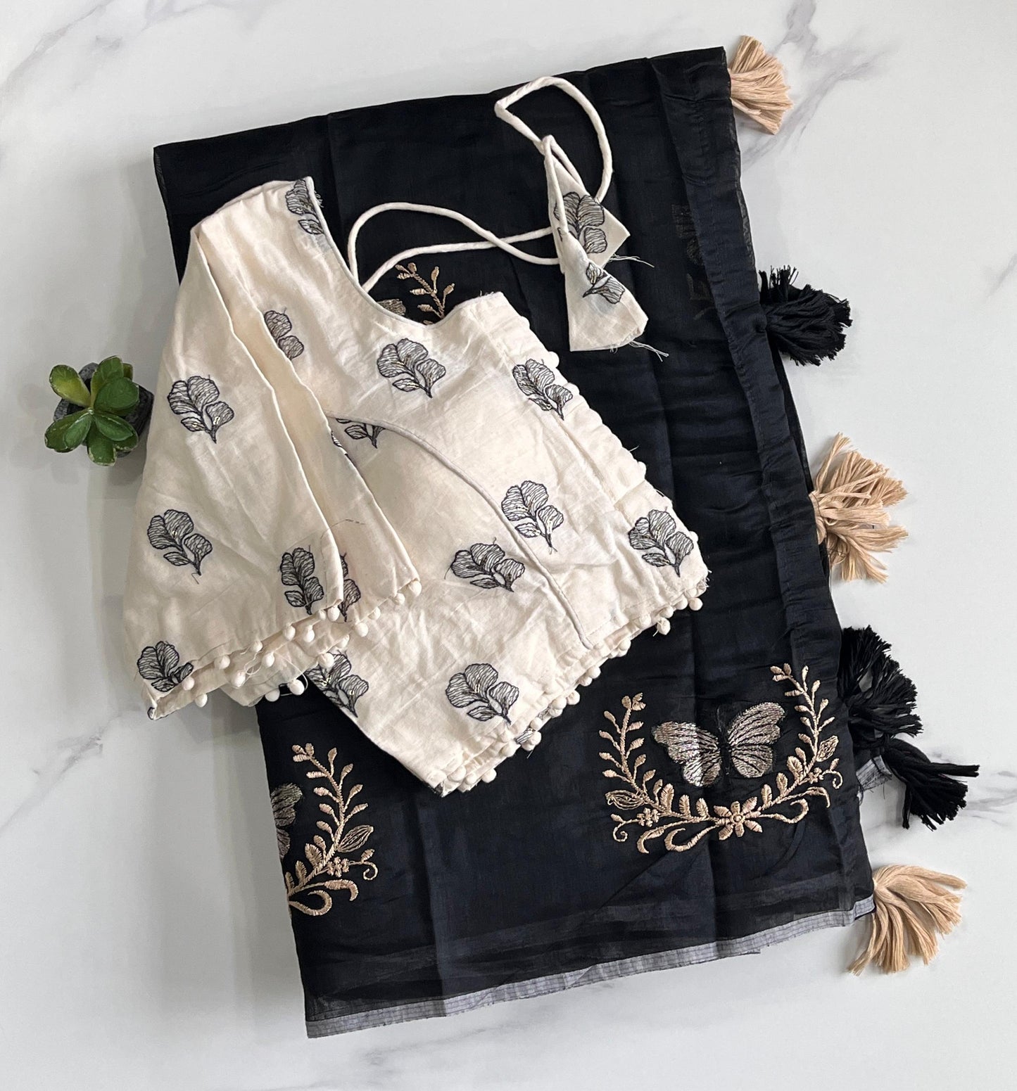 Premium Quality Premium Chanderi With Butterfly Work Saree