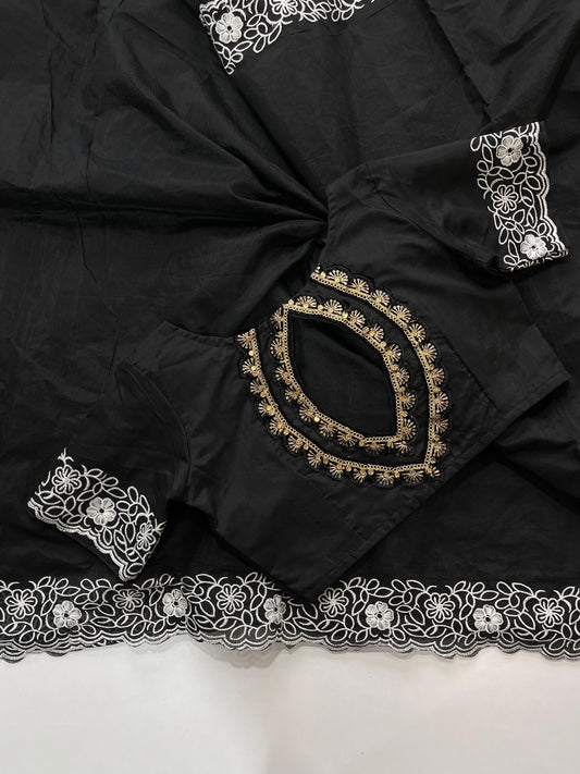 Pure Chanderi Cotton Embroidey Work Saree