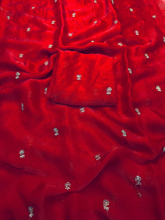 SOFT FANDY SILK SAREE WITH DUAL SHADE