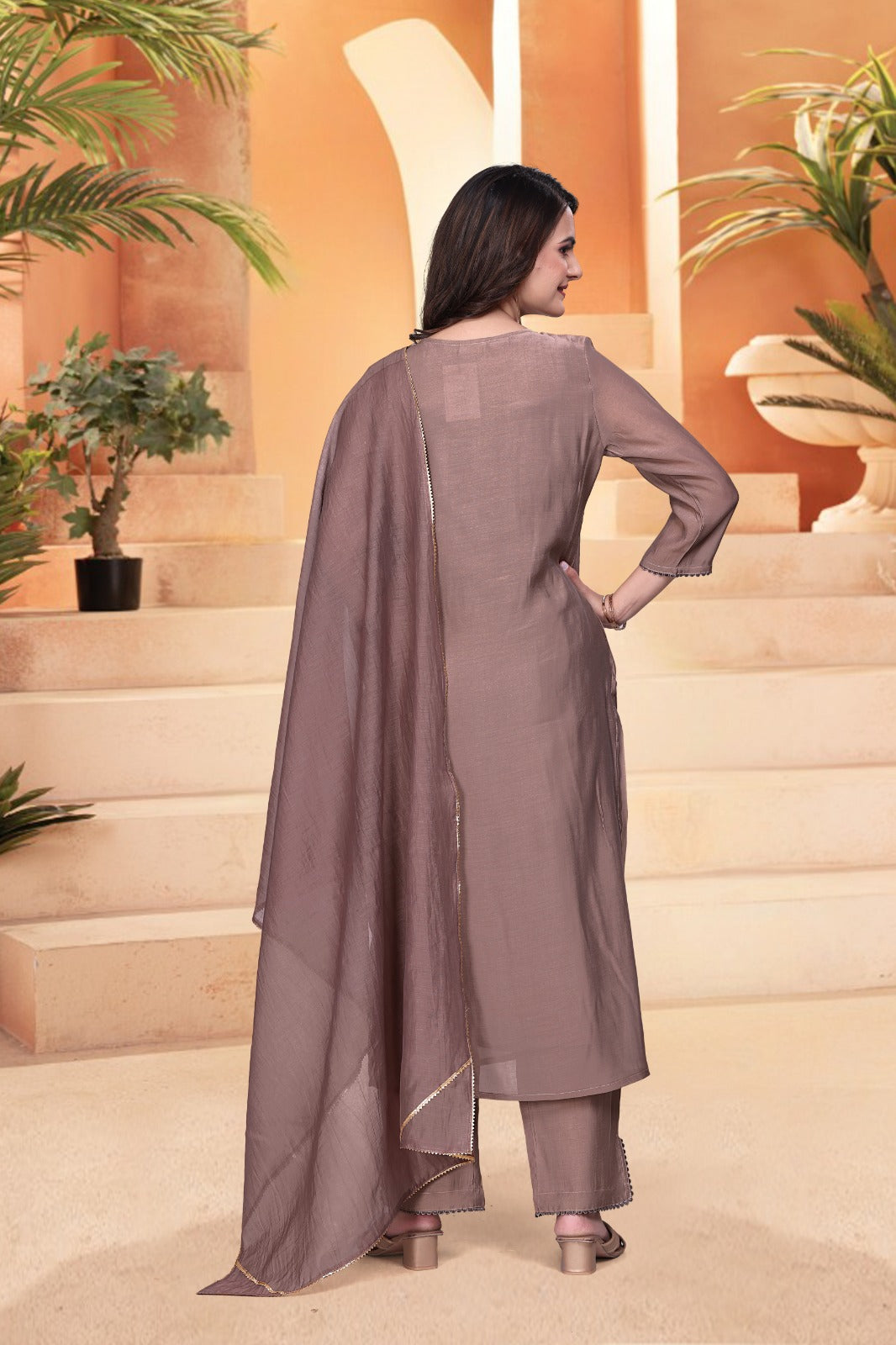 Beautifull Malchanderi Mirror Hand Work Top Bottom