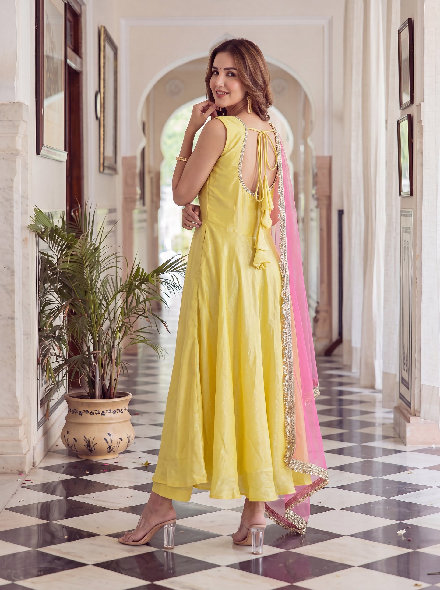 Glass Roman Silk Anarkali
