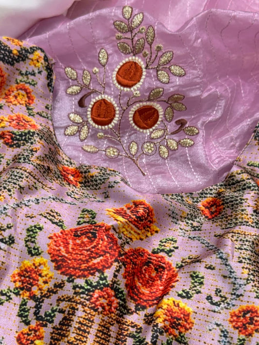 Beautifull Tissue Silk With Cut Work Saree