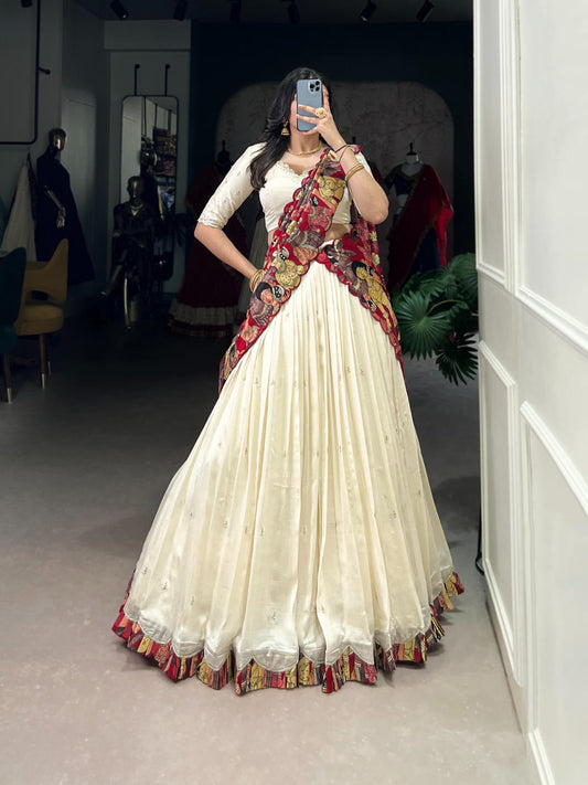 Vichitra Silk Sequence And Embroidered Work Lehenga choli