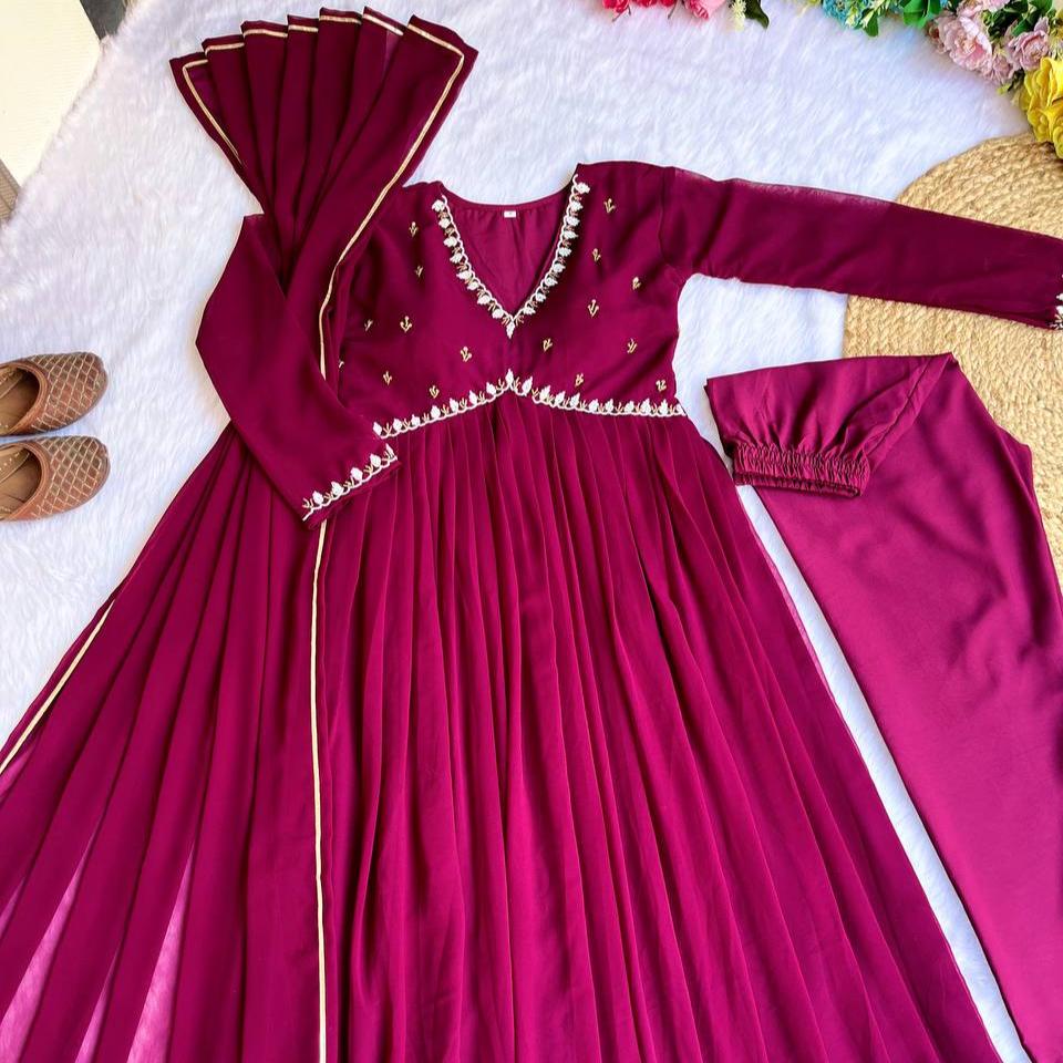 New Arrival Handwork Special Alia Cut Gown