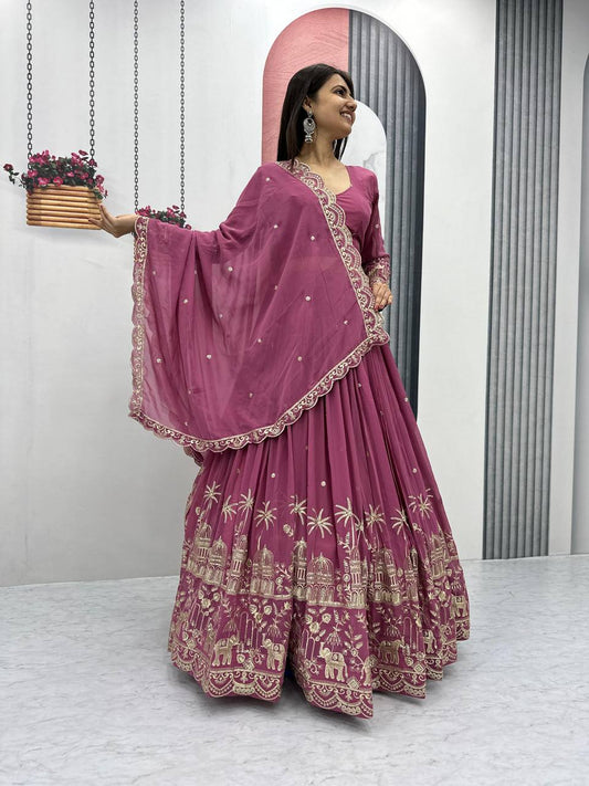 Chion Heavy Embroidery Sequence Work Lehenga
