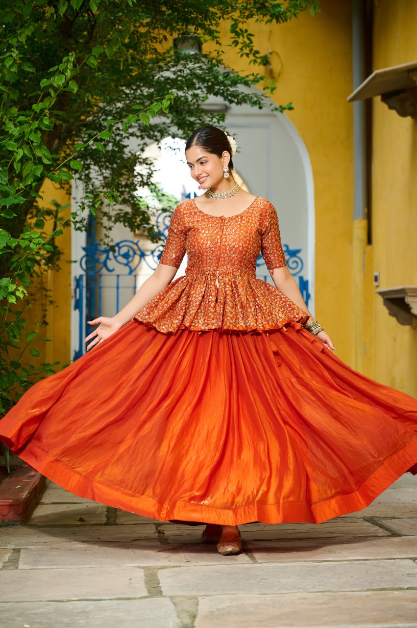 Fendy Fabric With Plain Work Lehenga