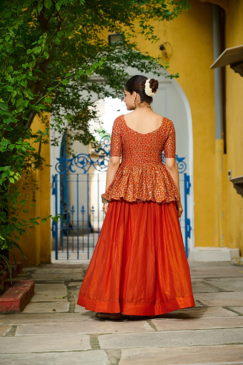 Fendy Fabric With Plain Work Lehenga
