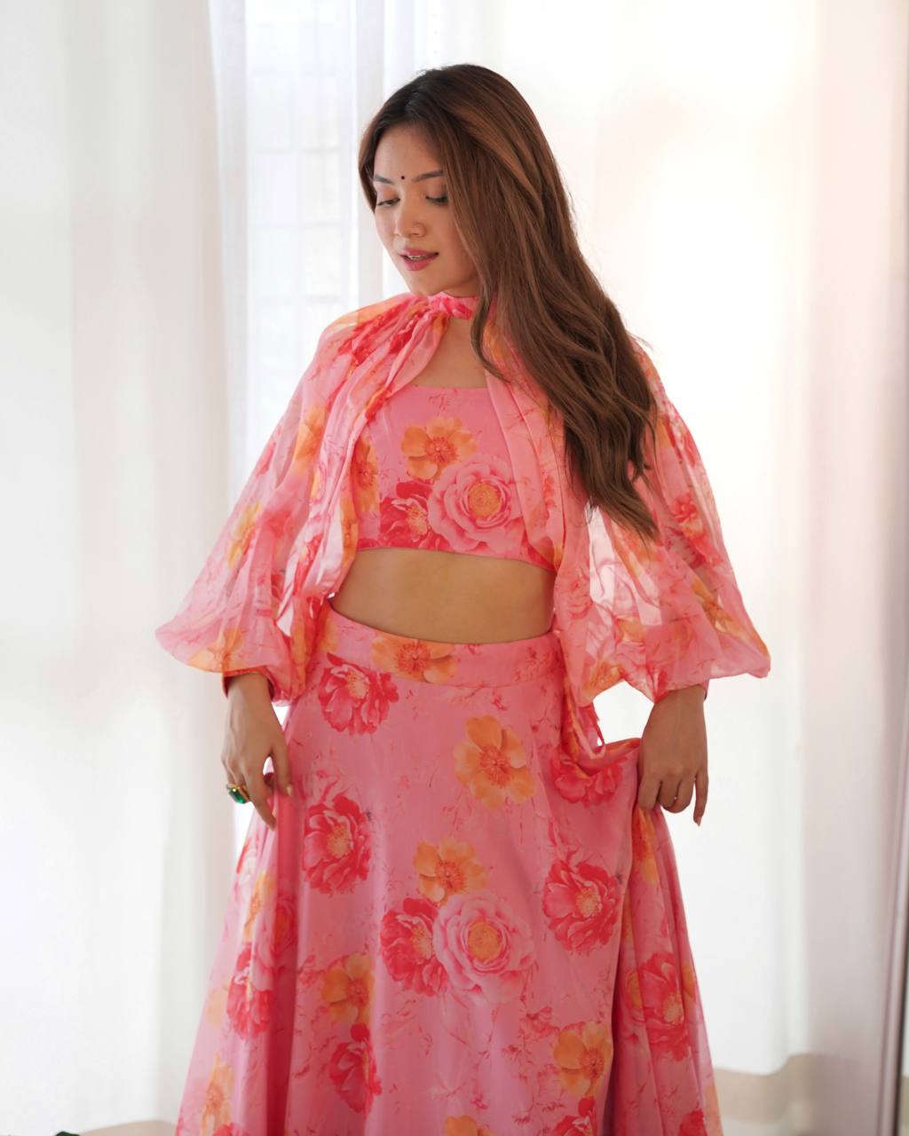 Pure Soft Tabby Organza Silk With Canvas Patta Attached Lehenga Choli