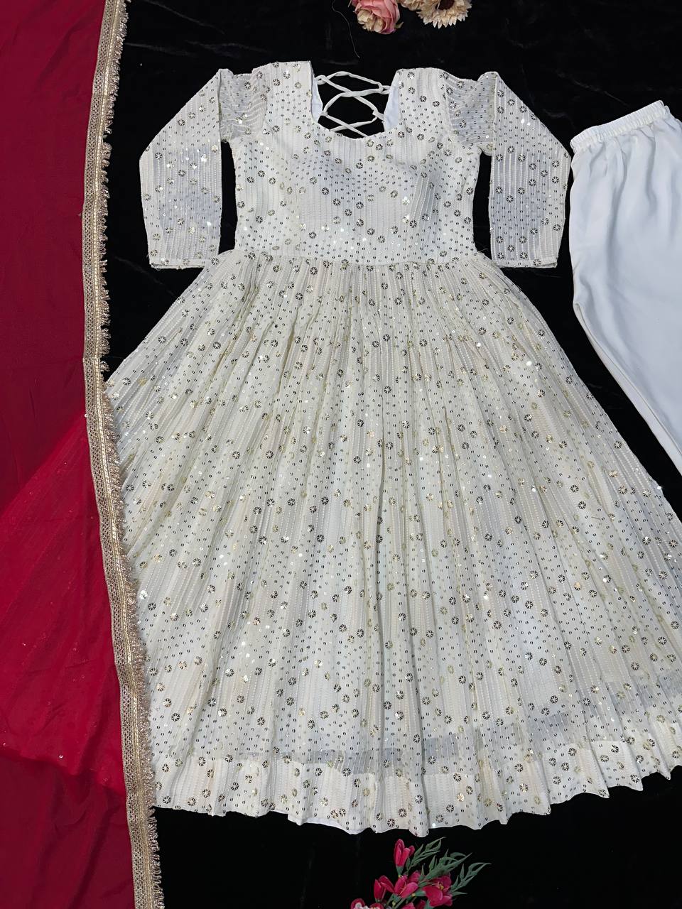 Embrodary Work With Full Sleeves With Havy Fox Goargate Gown