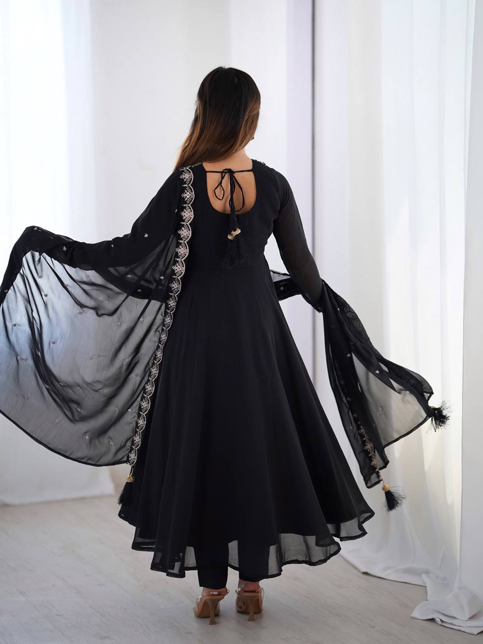 Heavy Pure Soft Georgette Fancy Embroidery Work Anarakali