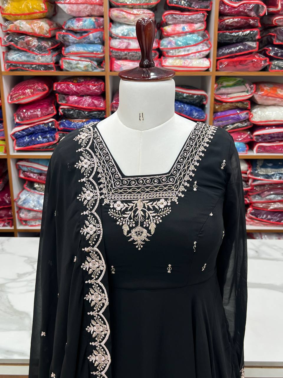 Heavy Pure Soft Georgette Fancy Embroidery Work Anarakali