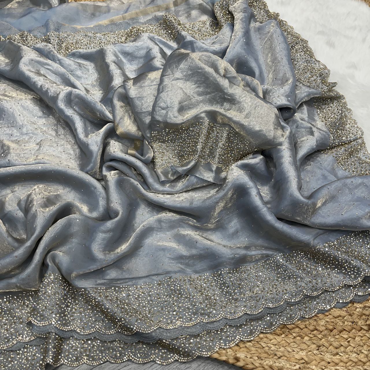 Space Silk With Jarkhan Silk Silk Saree