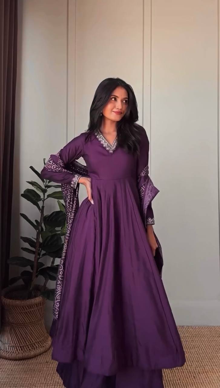 Jalpari Silk Dori & Sequene Work Anarkali