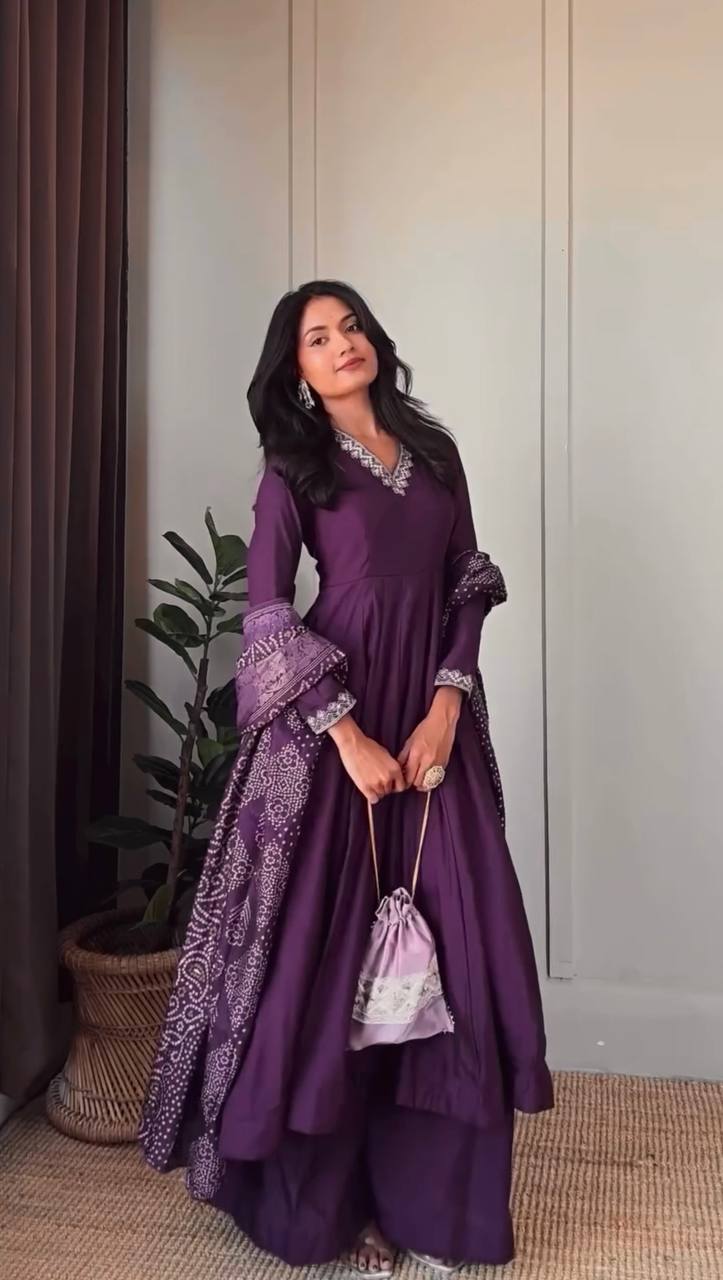 Jalpari Silk Dori & Sequene Work Anarkali