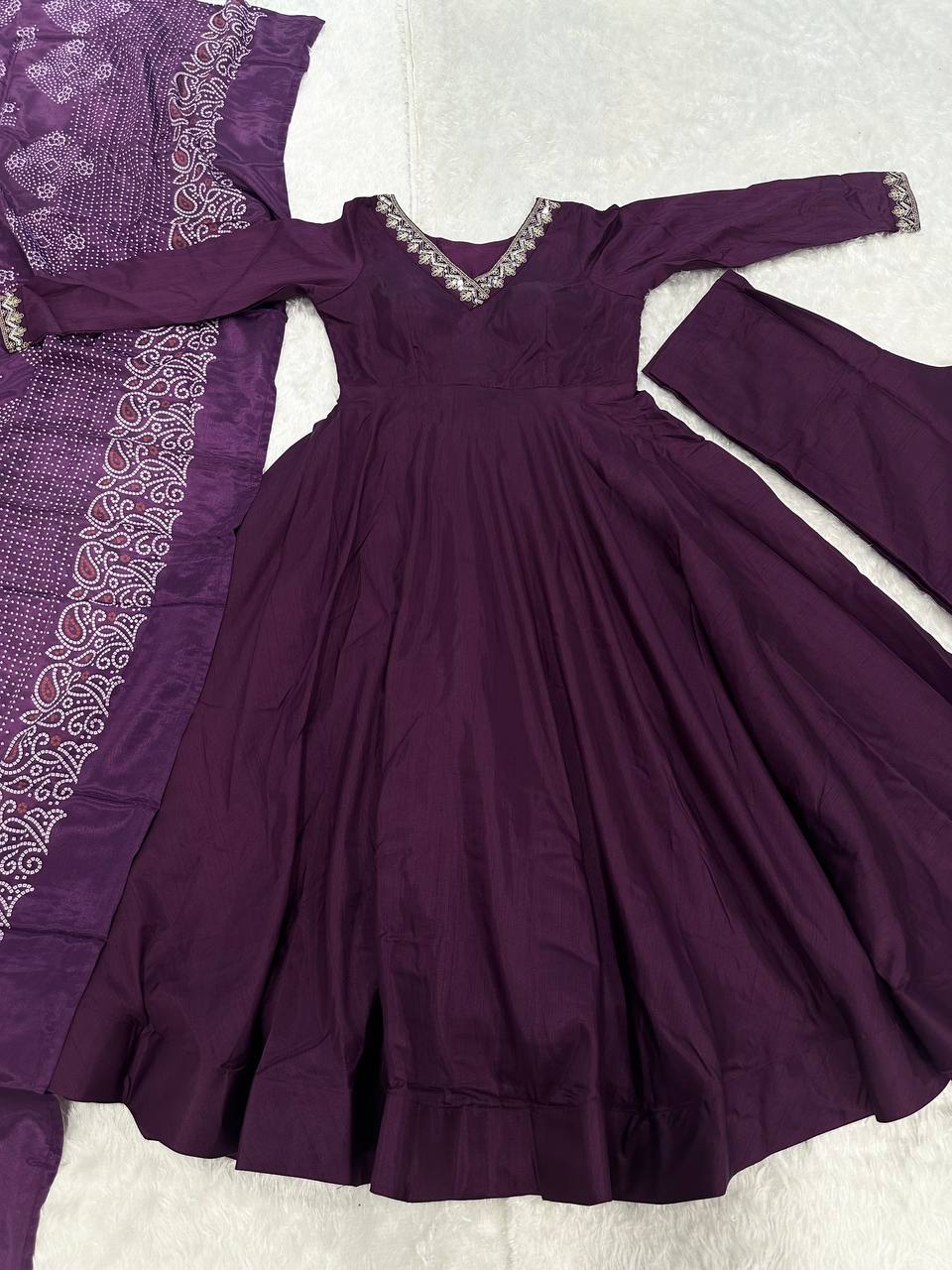 Jalpari Silk Dori & Sequene Work Anarkali