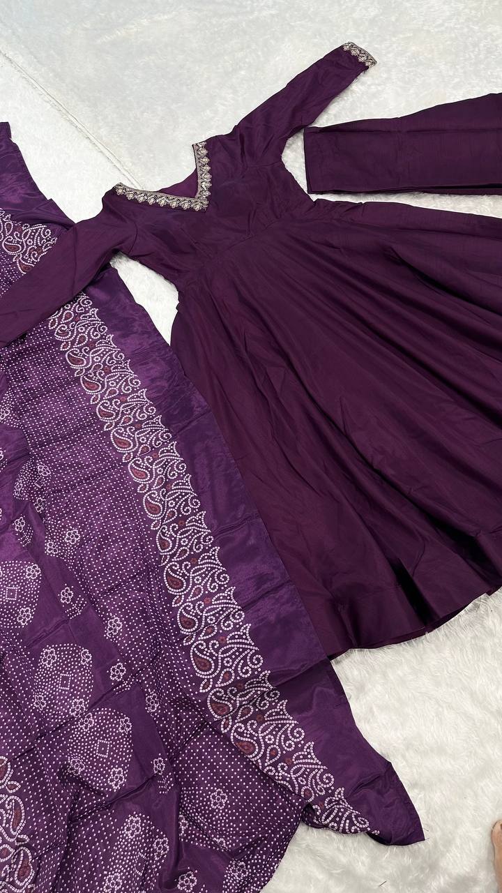 Jalpari Silk Dori & Sequene Work Anarkali