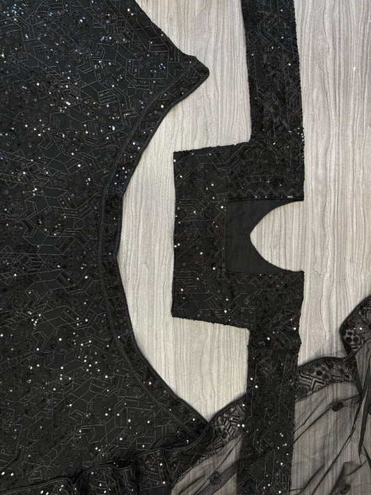 Primium FauxGeorgette Embellished With Thread Embroidery Work And Heavy Sequence Work Lehenga