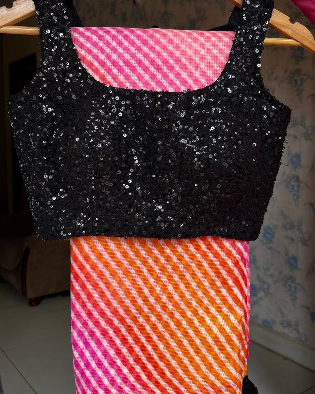 Kota Doriya With Leriya Print And Super Rich Kota And Unique Concept With Embroidery Arco Saree