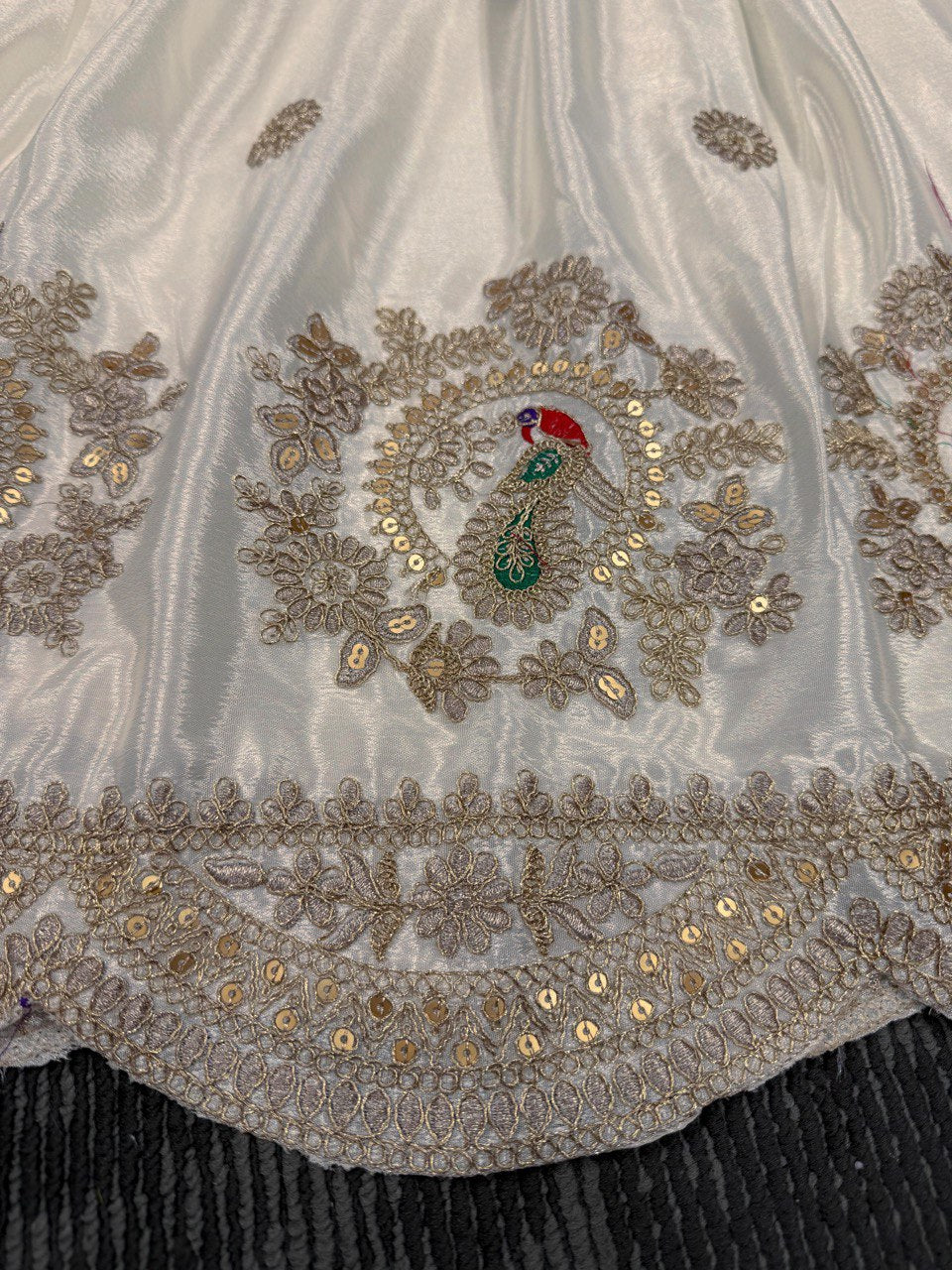 Chinon Silk With Coding Sequence Work Gown