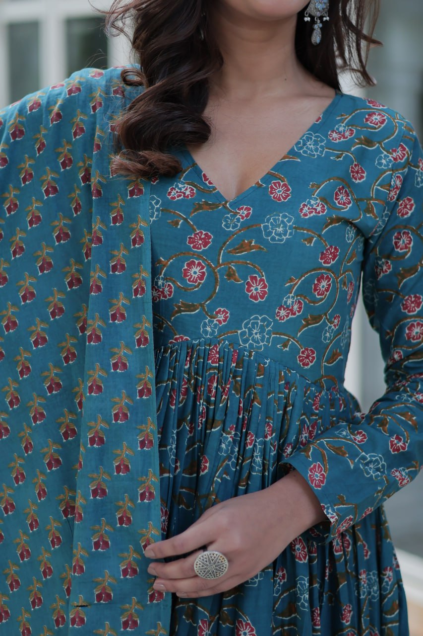 Pure Cotton Full Sleeves Gown