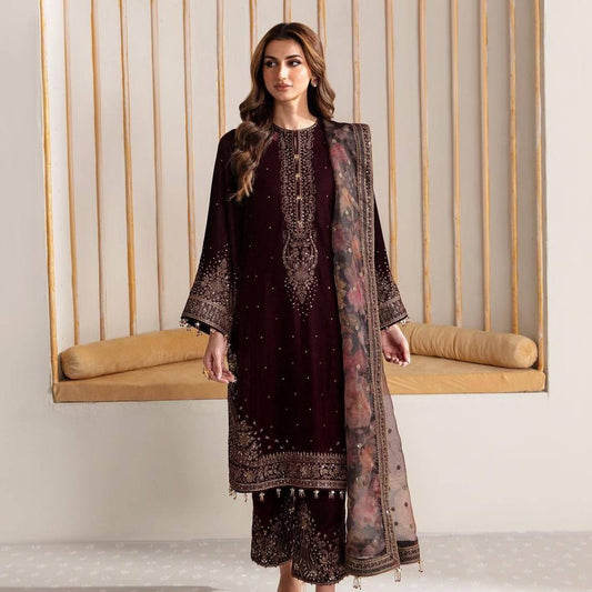 Trending Pakistani Velvet Suit
