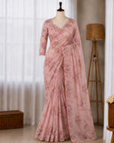 Premium Tabby Silk Mirror Work Saree