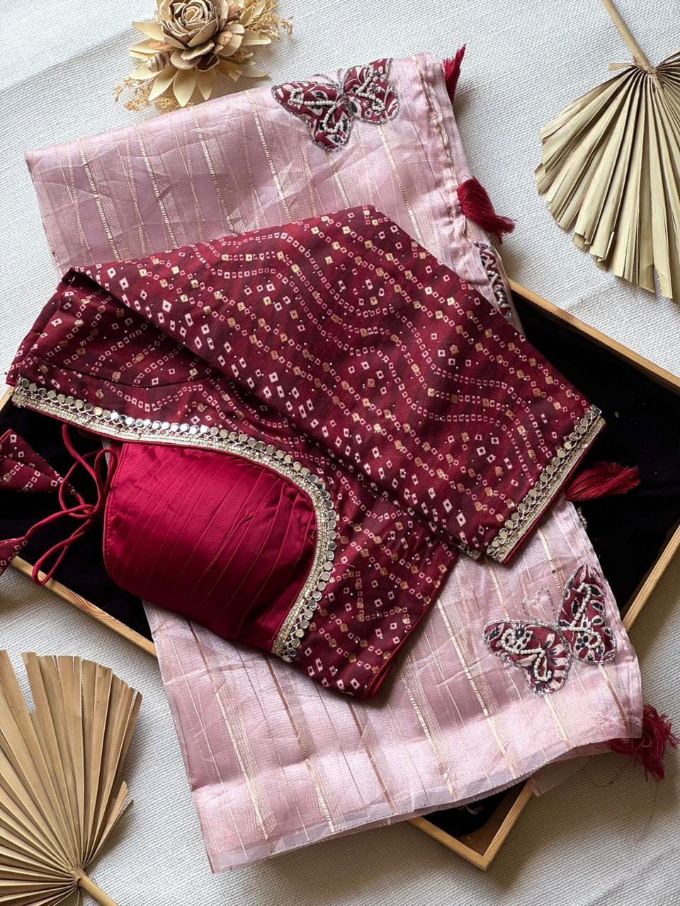 Pure Soft Class Tissue Silk Handwork Saree