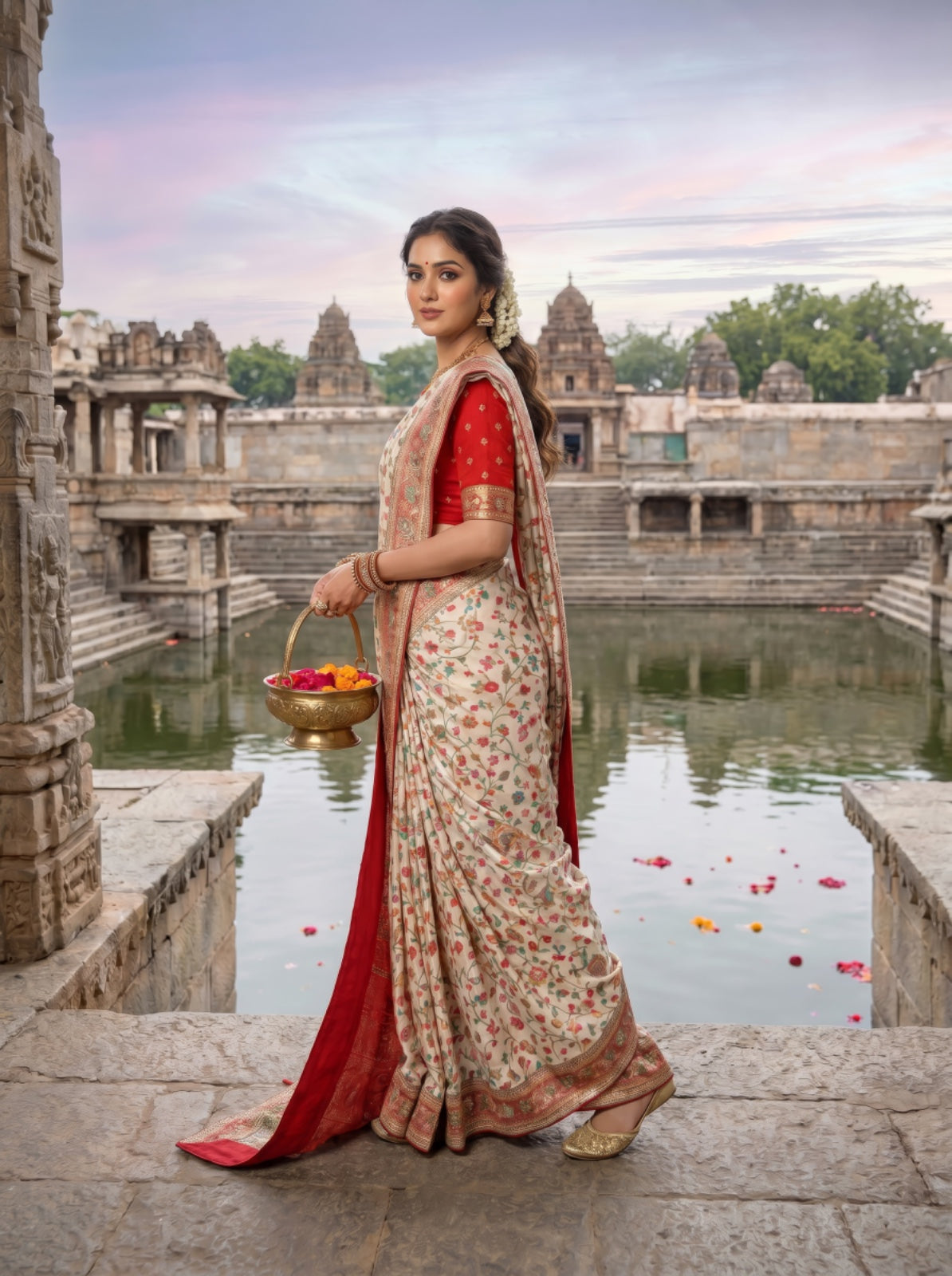 Pure Heavy Rajwada Pashmina Silk saree