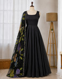 Natural Crepe Anarkali Suit Set