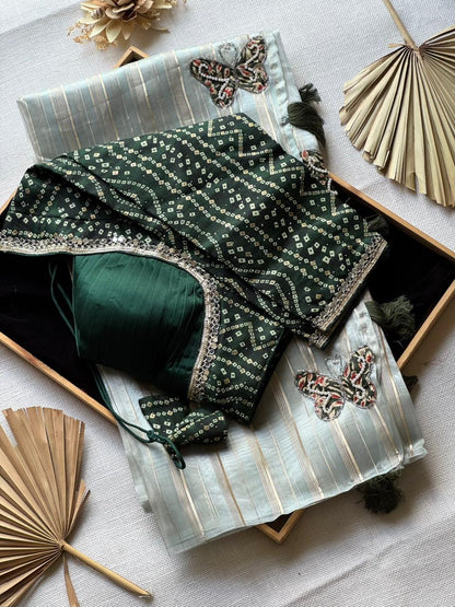 Pure Soft Class Tissue Silk Handwork Saree