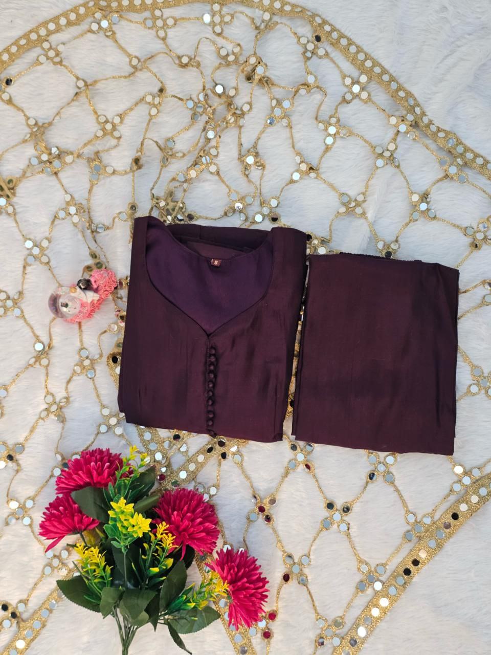 Beautifull Roman Silk With Fancy Color Anarkali Set