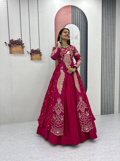 Beautifull Vichitra With Lumpi Lace Border Work Lehenga Set