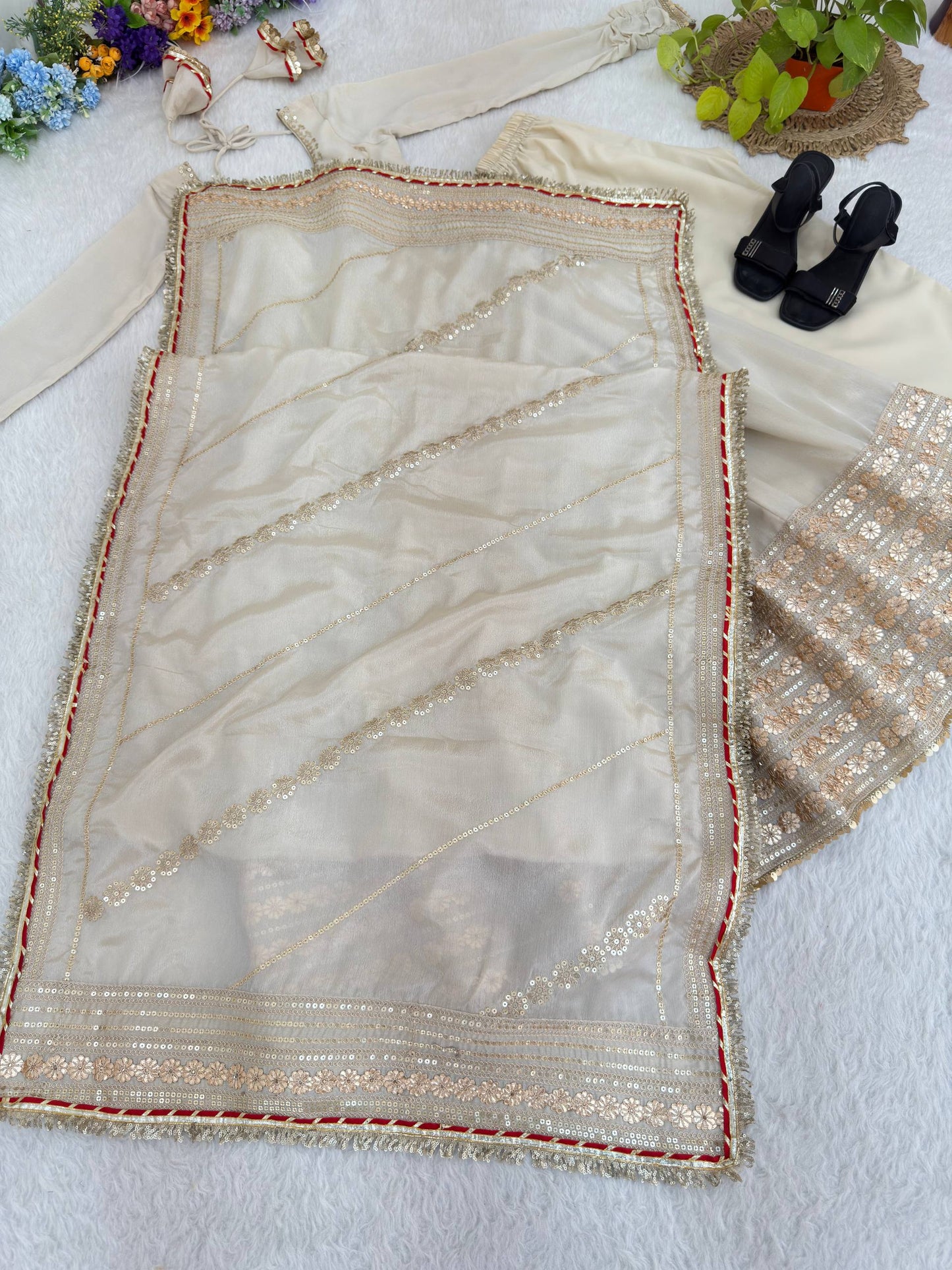 Beautifull Chinon Silk With Coding Embroidery Work Anarkali