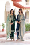 Beautifull Velvet With Rich Sequience Work Top Pent