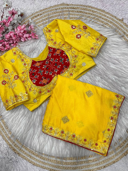 Natural Chinnon Silk With Sequience Work Saree