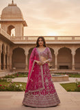 Wedding Special Butterfly Net With Coding Embroidery Work Lehenga