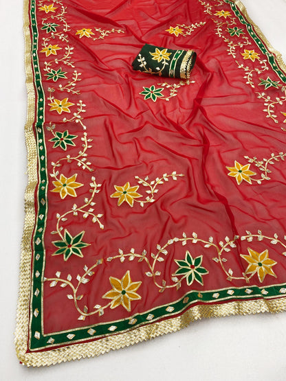Soft C*C Georgette Gotta Work Saree