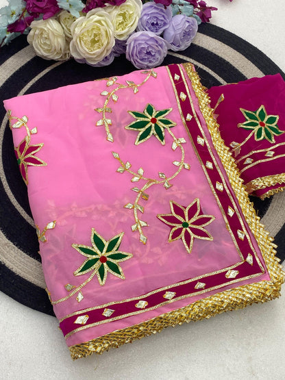 Soft C*C Georgette Gotta Work Saree