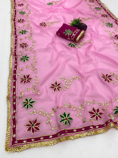 Soft C*C Georgette Gotta Work Saree