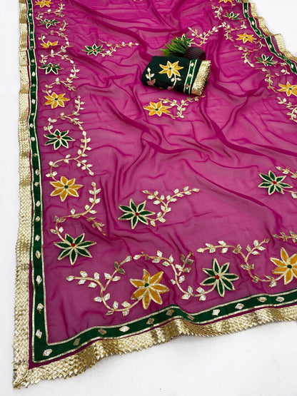 Soft C*C Georgette Gotta Work Saree
