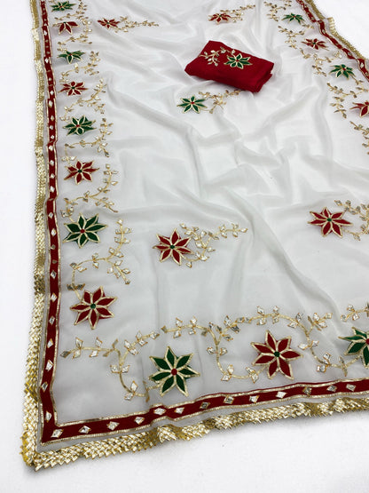 Soft C*C Georgette Gotta Work Saree