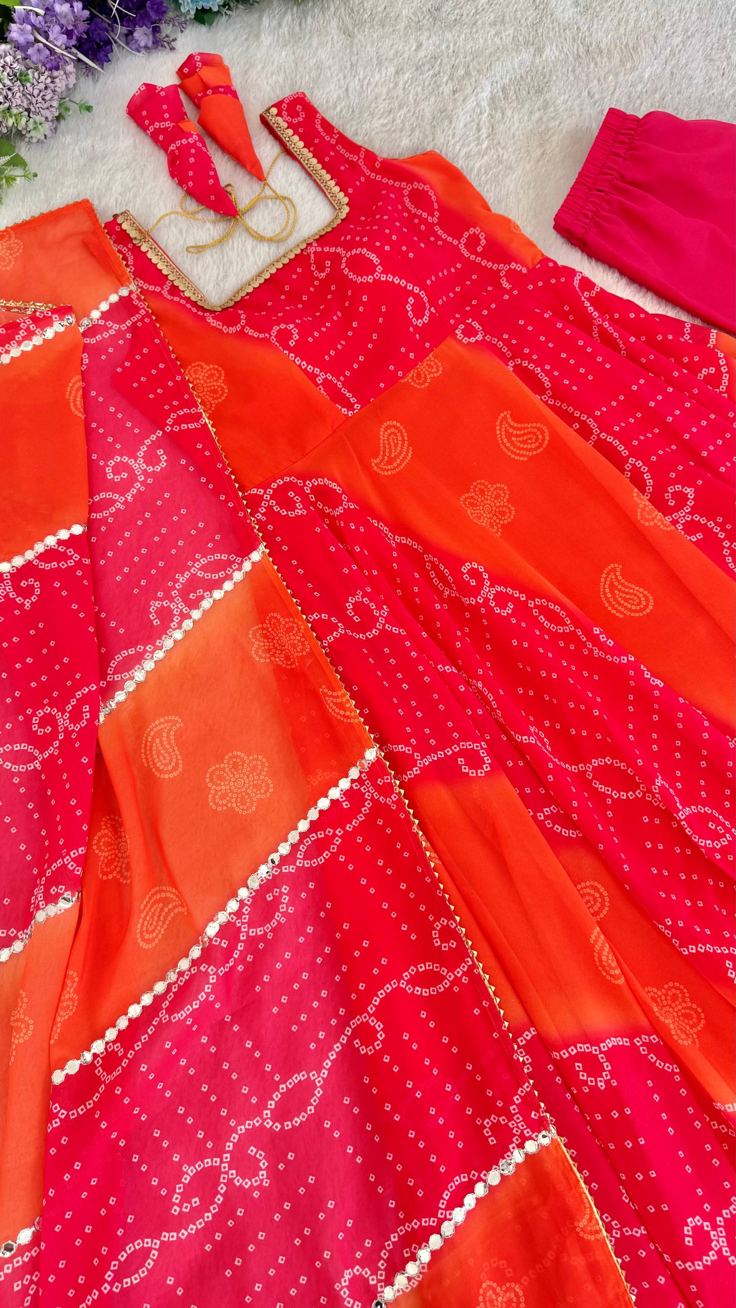 Faux Georgette With Digital Print Work Gown