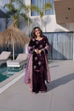 Beutifull Purple Color Ice Velvet With Zari Embroidery Work Top Plazzo
