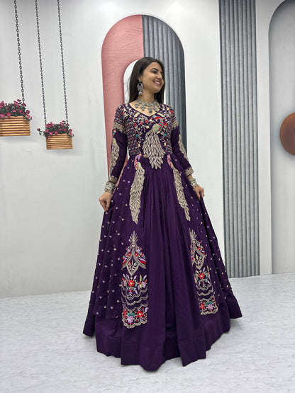 Beautifull Vichitra With Lumpi Lace Border Work Lehenga Set