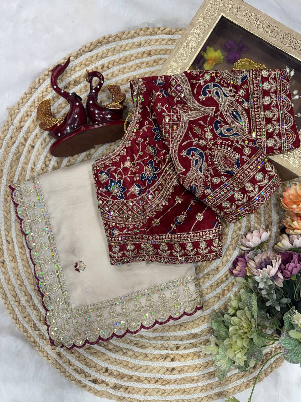 New Wear Soft Rangoli Silk With Beautiful Sequience Work Saree