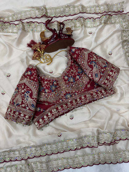 New Wear Soft Rangoli Silk With Beautiful Sequience Work Saree