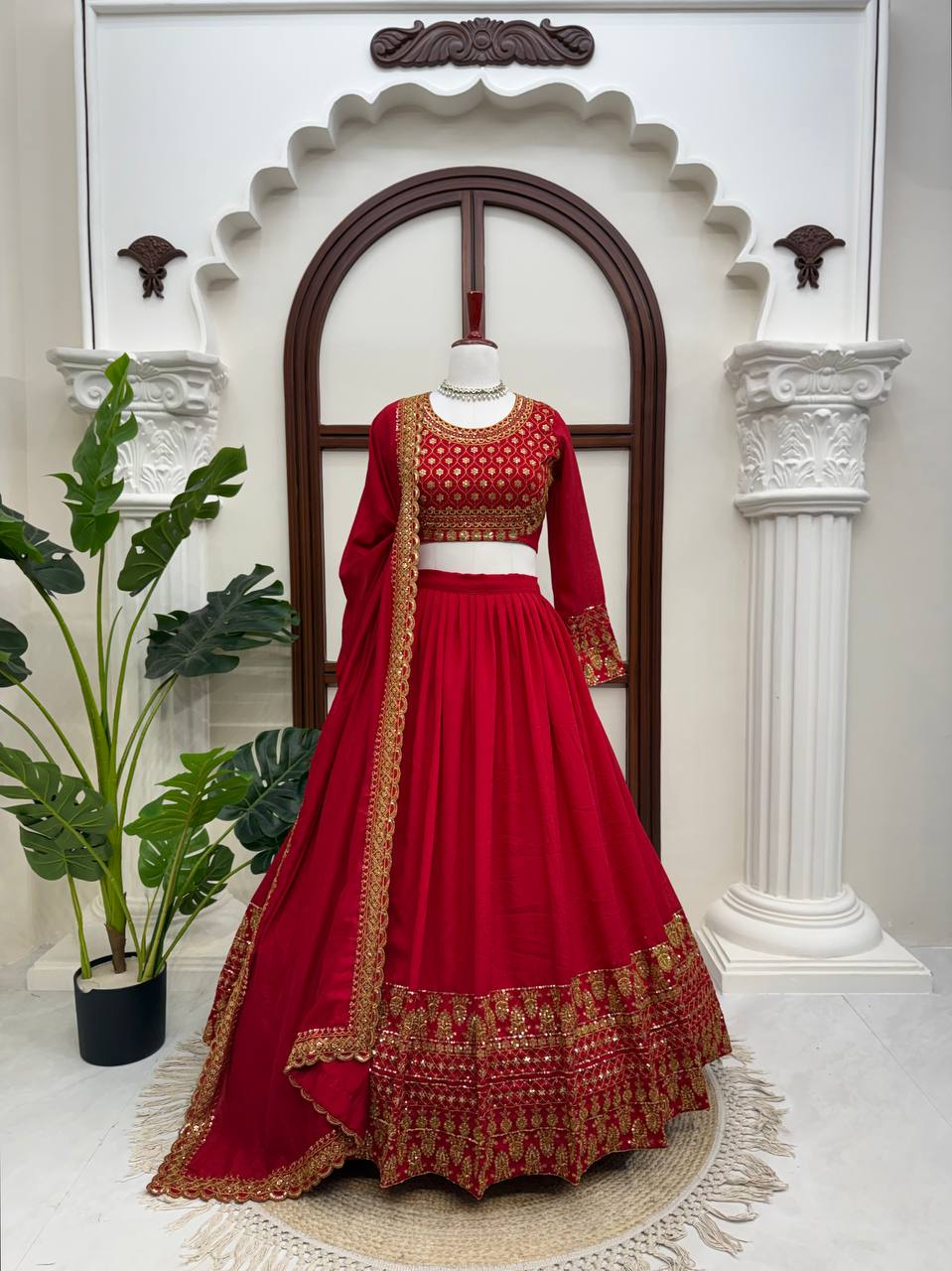 Premium NC Moss Butti Embroidered Saree