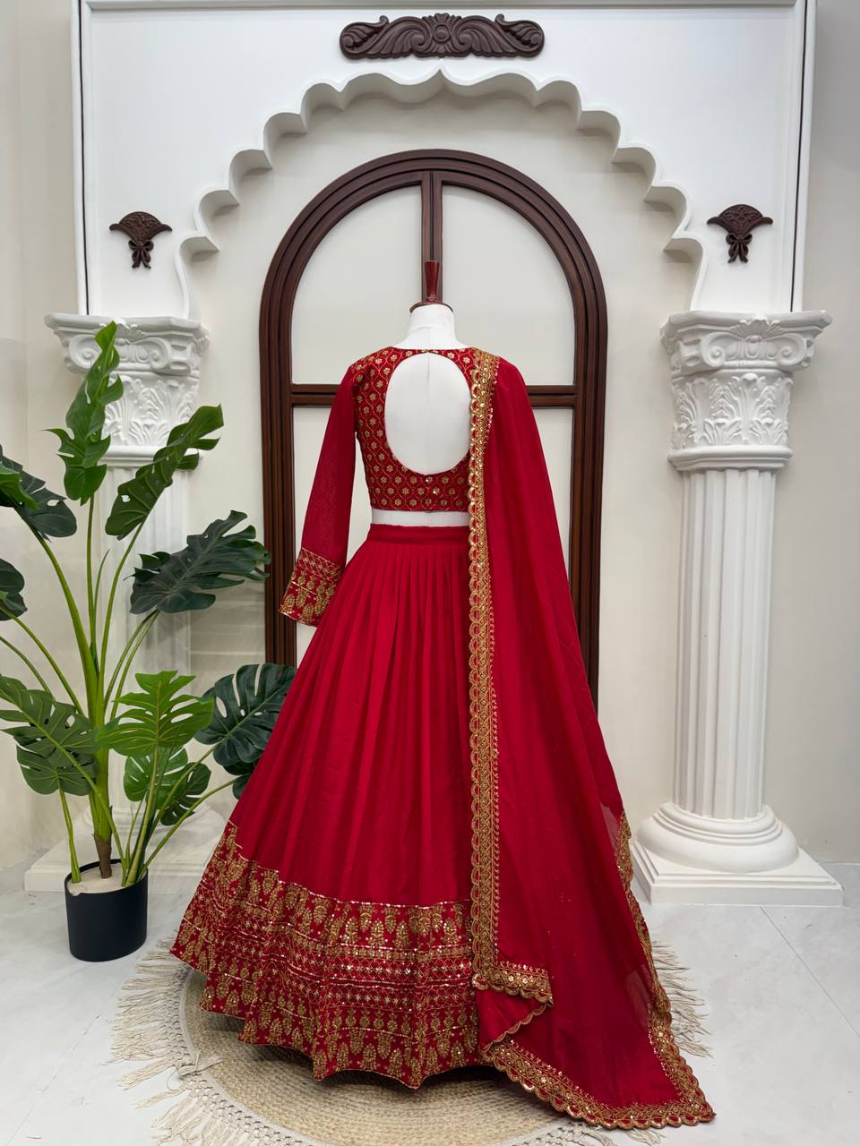 Premium NC Moss Butti Embroidered Saree