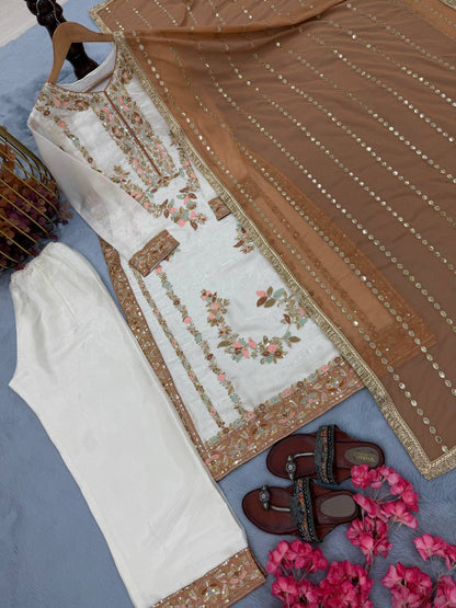 Eid Special Gmy Silk With Beautifull Embroidery Work Top Plazzo