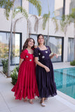 Beautifull Fendi Silk With Beads Embroidery Work Gown